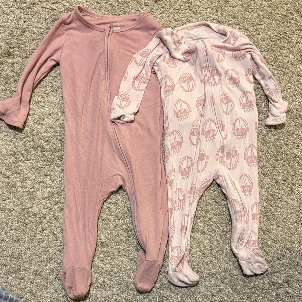Cloud Island Pink and Balloon Patterned Footies